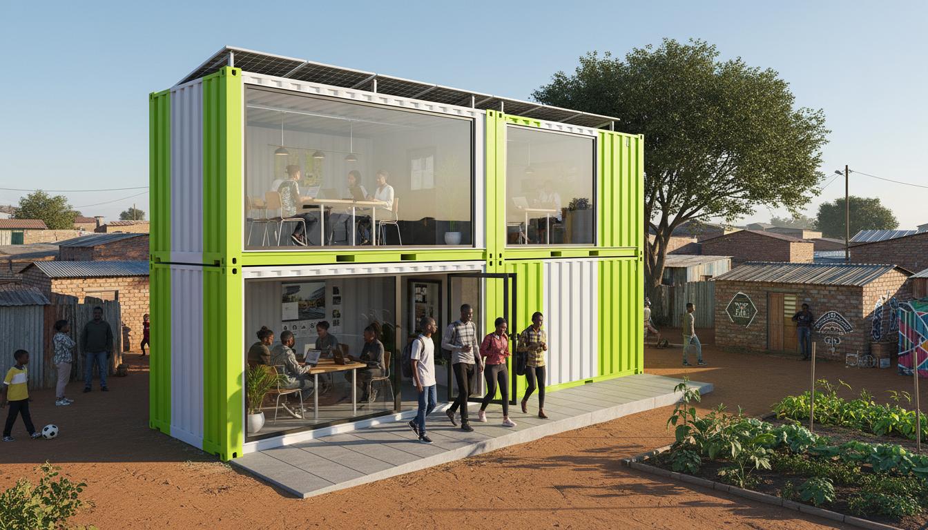 Mobile tech hub in township